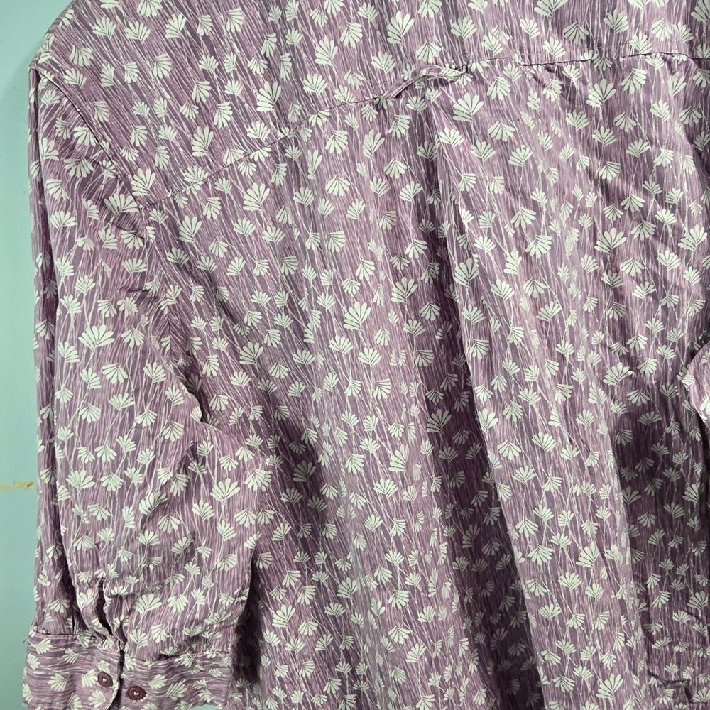 Scandia Woods Lavender Floral Cotton Top Plus Size Xxxl - Picture 11 of 14